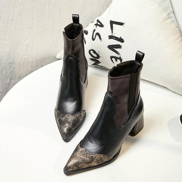 

boots oversized -17 women shoes ankle for ladies color side zipper trim, Black