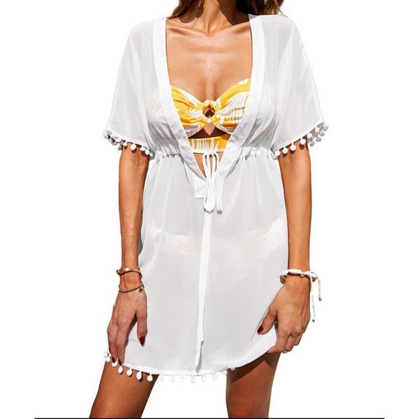 

women's swimwear nylon polyamide sweater beach dress women bathing swimsuit for summer bikini sun protection loose patchwork white size, White;black