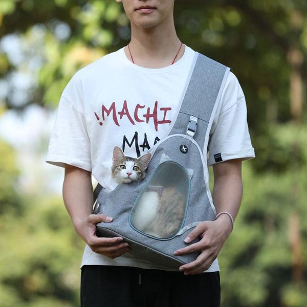 

dog car seat covers tailup reflecive carrier nylon sling bag for dogs cat puppy chest outdoor travel pet shoulder gray