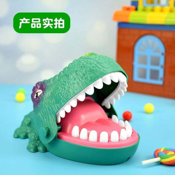 

new parent-child interactive desktrickery game whole person toy hand biting dinosaur