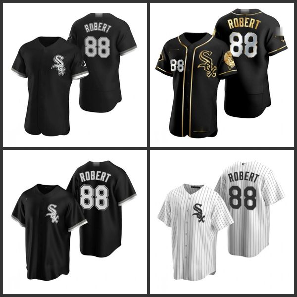 

chicago white sox men 88 luis robert women youth jersey, Black