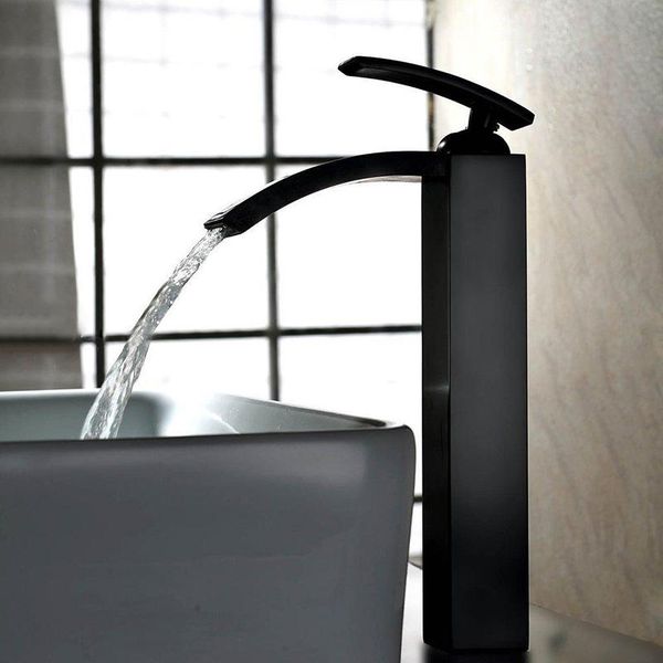 

bathroom sink faucets basin faucet black oil/nickel/gold single hole tap grifo lavabo and cold waterfall