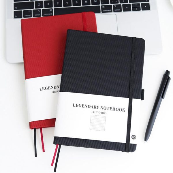 

leather black red business notebook and journals kawaii grid line graffiti sketchbook school 2021 notepad stationery gift notepads, Purple;pink