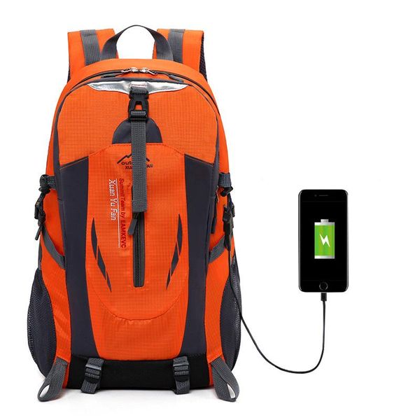 

fengtu 40l outdoor hiking backpack usb charging portable travel for men women mountain climbing camping sports bags