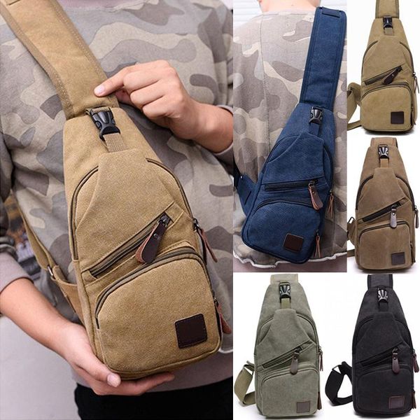 

noenname men chest bag pack travel sport shoulder sling backpack crossbody waist bags outdoor