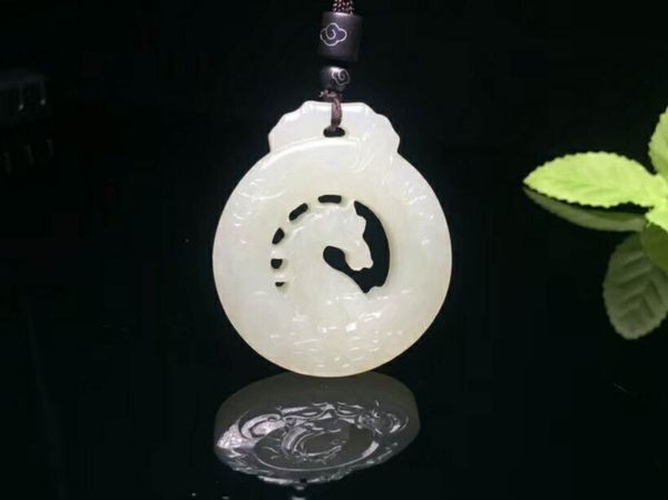 

lockets h23#exquisite hetian jade antique animal pendant, Silver