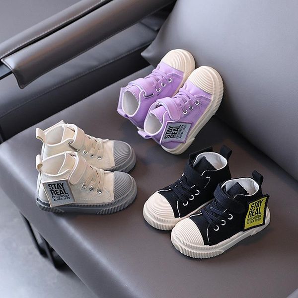 

athletic & outdoor spring autumn children's canvas shoes family matching boys and girls' casual solid color sneakers, Black