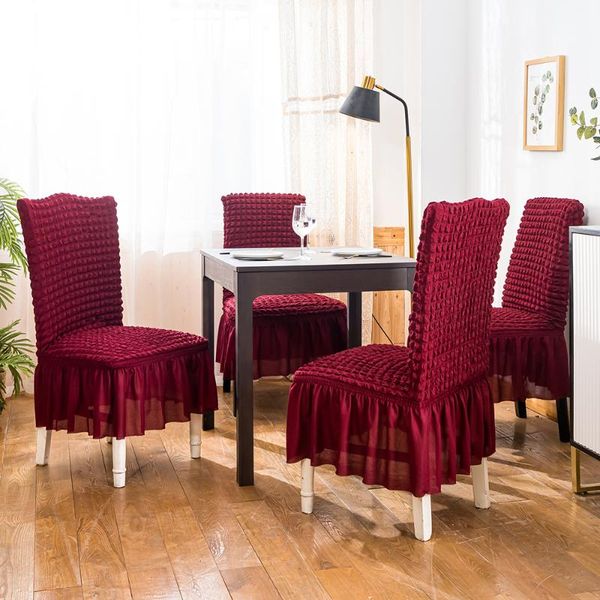 

chair covers seersucker cover elastic stretch seat for dining office kitchen chairs removable anti-dirty slipcover