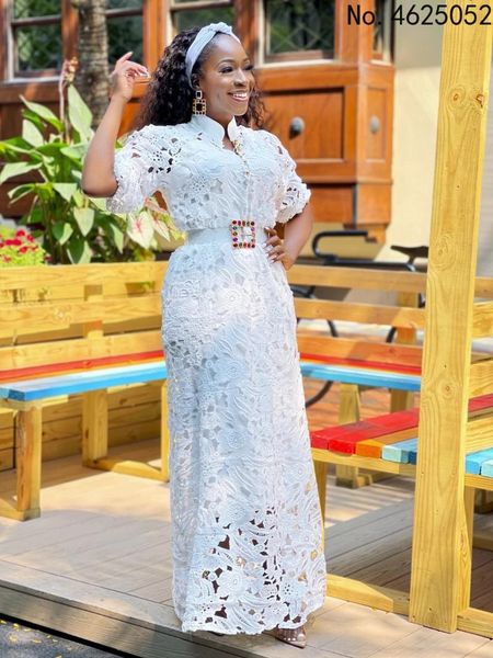 

ethnic clothing african dresses for women dashiki fashion loose embroidery long dress maxi elegant lace, Red