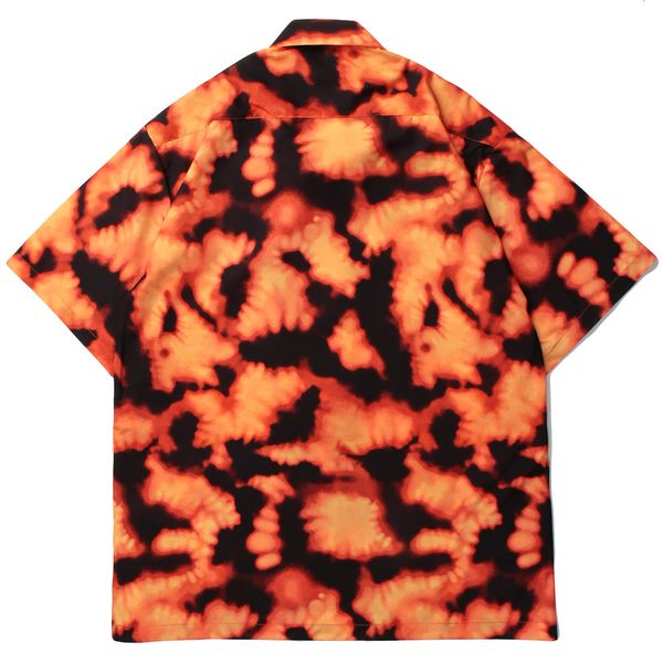 

men's casual shirts aolamegs hip hop hit color printed baggy male shirt casual load shirts summer high street style advanced s streetwe, White;black