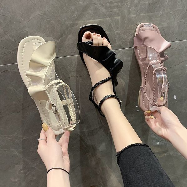 

sandals women summer fashion classics sports sandals 2021 women's mary jane shoes lace-up yk4p, Black