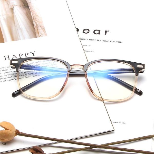 

sunglasses retro glasses frame fashion all-match flat mirror men and women the same style rice nail square simple, White;black