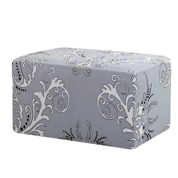 

chair covers printed stool cover stretch ottoman footstool rectangle slipcover sofa pedal case protector footrest