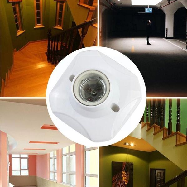 

lamp holders & bases 1pc e27 holder round bulb socket white led connector accessories adapter 250v s7q3
