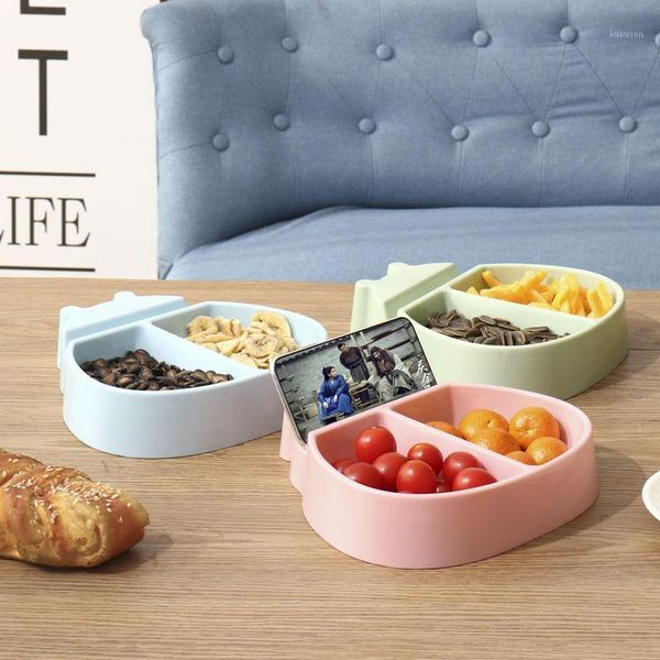

storage bottles & jars snack single layer lazy person dry fruit plate household living room can put mobile phone