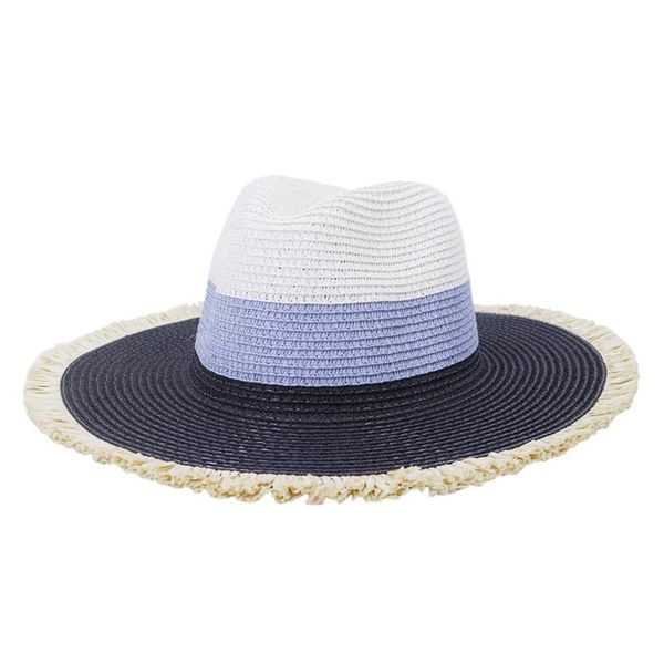 

wide brim hats women's men's summer hat straw sun for women men cap large big panama caps woman man outdoor sunhat beach sunhats, Blue;gray