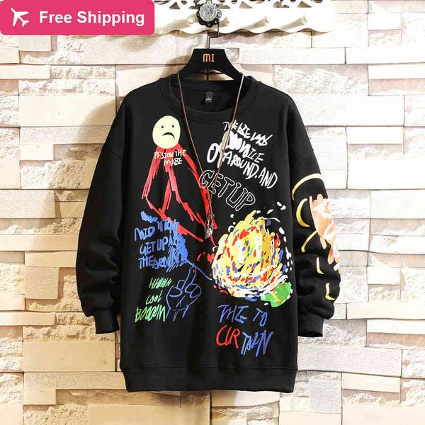 

spring fashion hoodie hip streetwear male hoodies the young sweater, Black