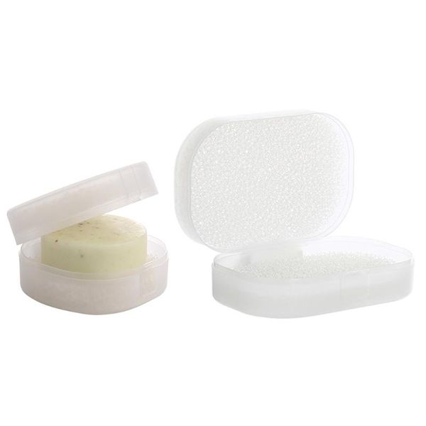 

portable soap dish bathroom drain box with cover travel holder supplies dishes