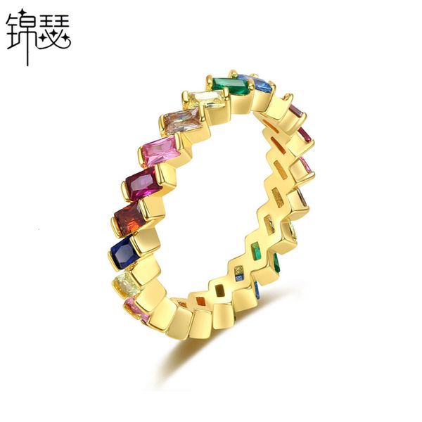 

jinse bingfeng women's geometric 2021 new fashion temperament ring, Black