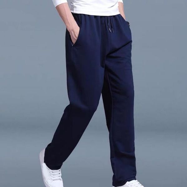 

men's pants comfy stylish loose casual men leisure long pockets for autumn, Black