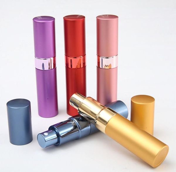 

storage bottles & jars 8ml /10ml rotary perfume spray bottle portable aluminum cosmetics separate empty pressure