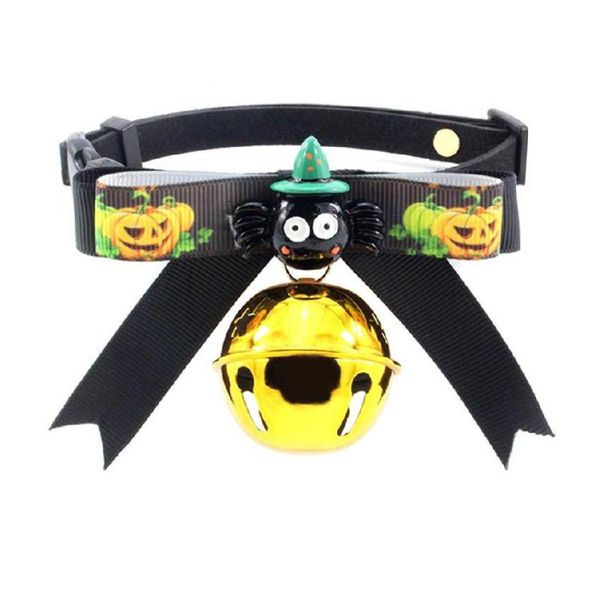 

dog collars & leashes halloween pet bow tie bell collar adjustable