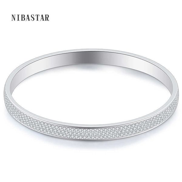 

fashion women bracelet & bangle jewelry elegant stainless steel pave crystal pulseira jewelry q0719, Black