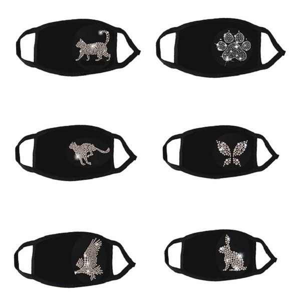 

custom logo mask new one piece drill air cotton fashion dust-proof sequin mask