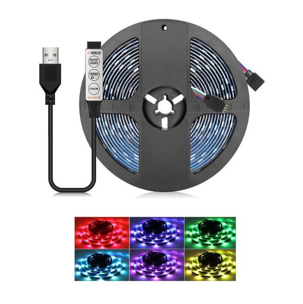 

strips led strip light usb cable smd 1m-15m flexible lamp tape diode mini 3 key control dc5v desk screen tv background lighting