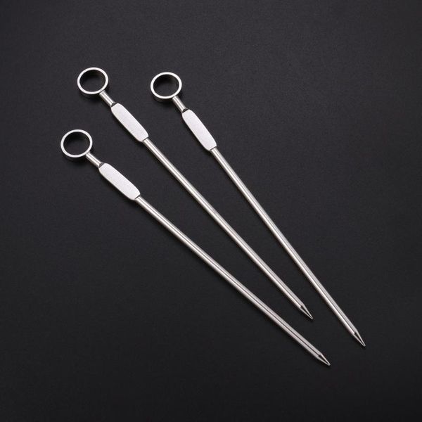 

forks 10 pcs 304 stainless steel fruit picks premium beer shaped cocktail dessert for dinner party bbq (silver)