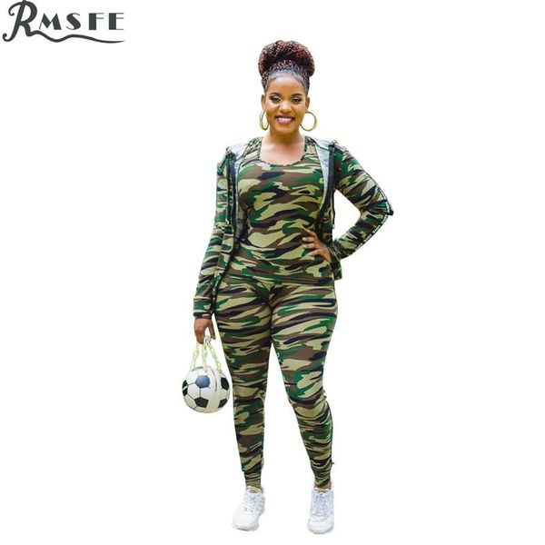 

women's tracksuits rmsfe 2021 age reduction energetic o-neck camouflage suit set autumn young sets women full sleeve and pant, Gray
