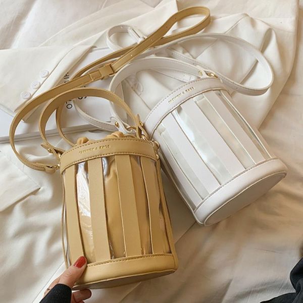 

cross body mini pu leather crossbody bag 2021 summer fashion simple hollow bucket portable shoulder messenger