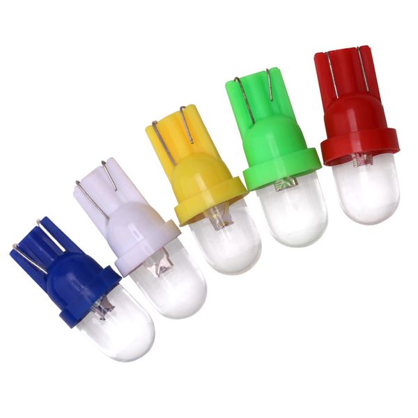 

100pcs t10 w5w wy5w led canbus license plate lights instrument lamp reading bulbs car interior lights 6000k white blue red 12v