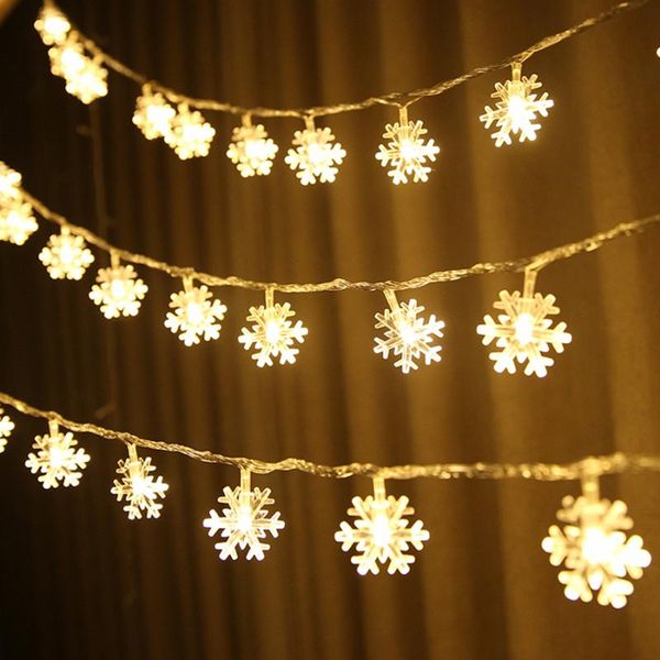 

strings thrisdar 10m 20m 30m 50m snowflake fairy string light wedding party christmas garland xmas tree