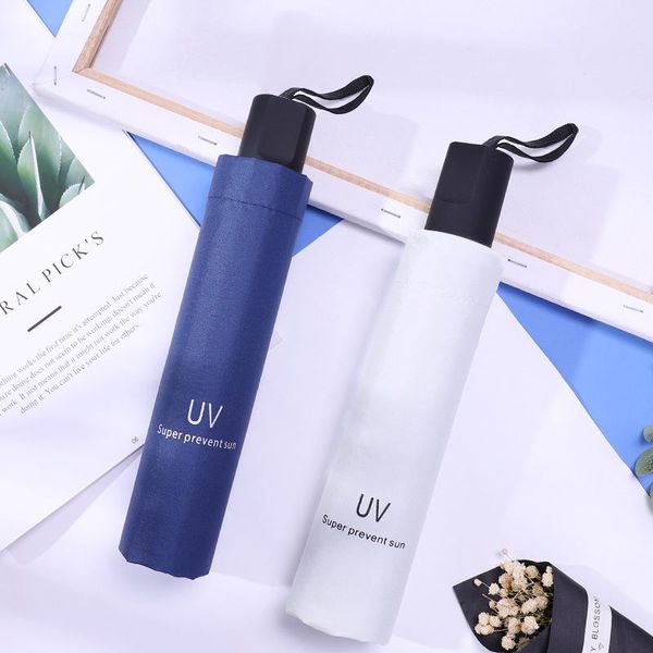 

umbrellas manual operation three-fold and thick sun protection sunshade umbrella uv