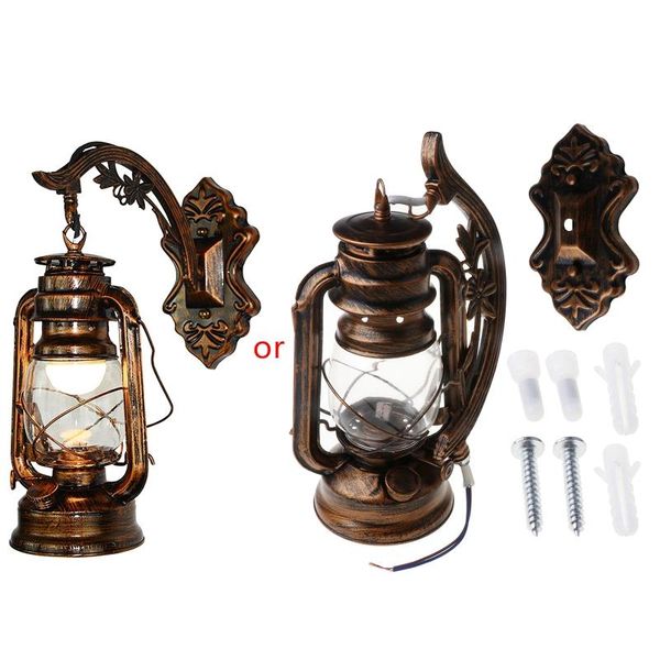 

wall lamp vintage led retro kerosene light european antique style luminaire