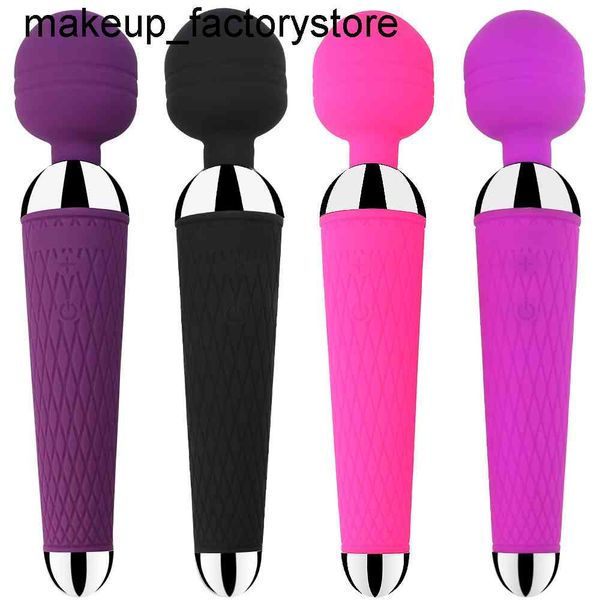 Massagem Poderosa Clitóris Vibradores USB Recarga Magic Wand AV Vibrador Massager Bem-estar Sexual Bem Erótico Sexo Brinquedos Para Mulheres Produto Adulto