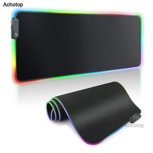 

mouse pads & wrist rests custom led all black pad computer mausepad xxl backlit mat mause gamer dip gaming for bears rgb carpet