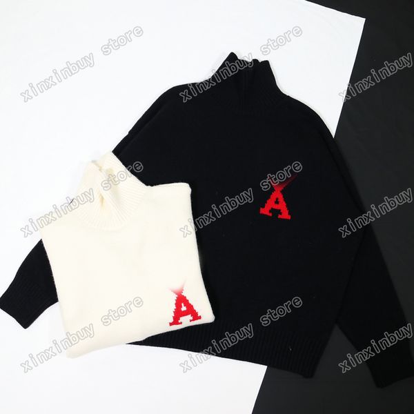 

trendy sweaters mens womens paris red heart jacquard letter christmas fashion crew neck street long sleeve, White;black