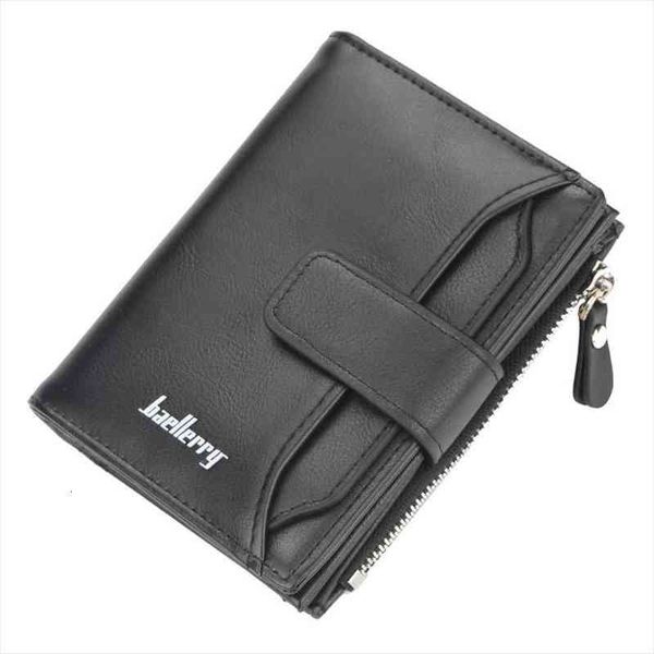 

men wallets fashion short desigh zipper card holder leather purse solid coin pocket male, Red;black