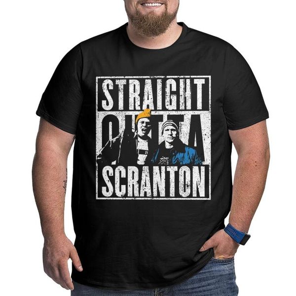 

men's t-shirts straight outta scranton the office tv shows strangler t shirt plus size cotton custom short sleeve tshirt men, White;black