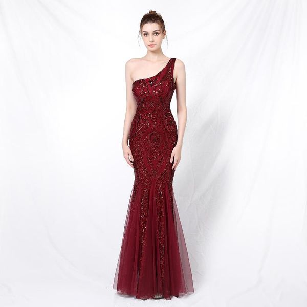 

party dresses berylove burgundy sequins evening formal mermaid long luxury prom dress celebrity vestidos de noite, White;black