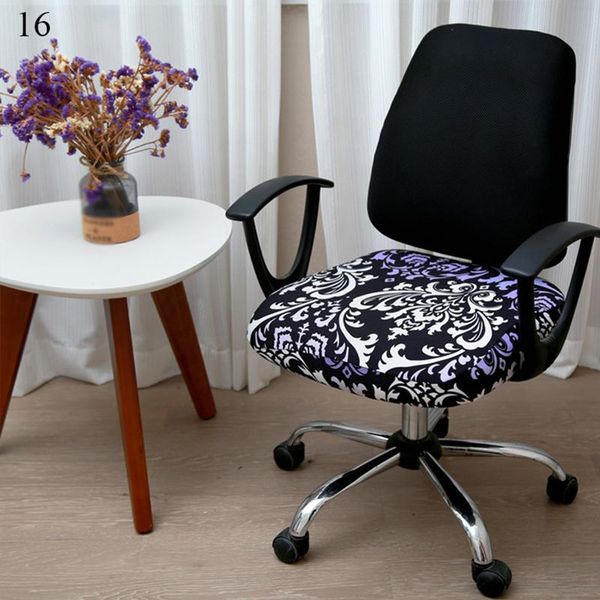 

fashion office chair covers elastic armchair seat cover rotating lift computer slipcover stretch protector home decor