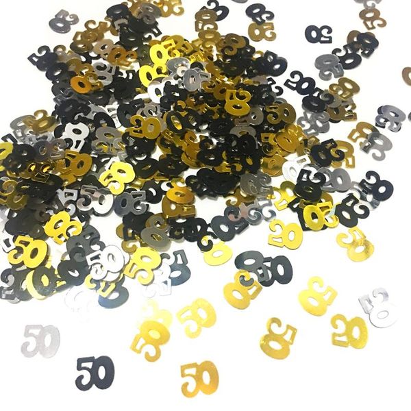 

party decoration glitter confetti number 30 40 50 60 happy birthday for 30th 40th 50th 60th anniversary table
