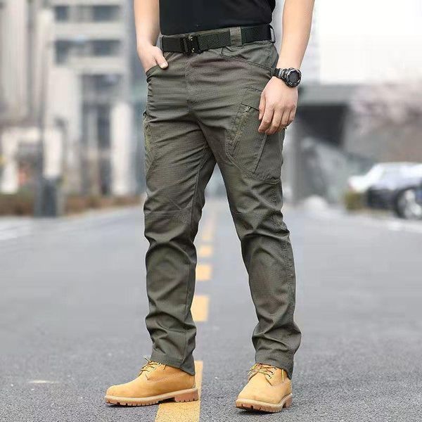 

men's pants tactical men streetwear casual trousers hombre plus size outdoor waterproof windproof military cargo pant, Black