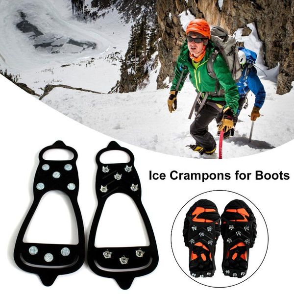 

cords, slings and webbing shoe ice cleats walk traction 8 spikes crampons for boots