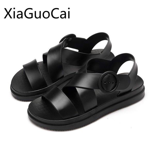 

arrival women sandals basic flat back strap classic ladies, Black