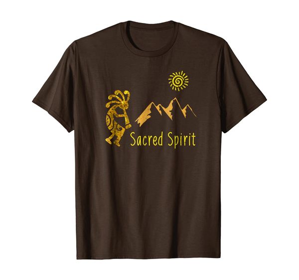 

sacred spirit shirts with spiritual kokopelli flute player, White;black