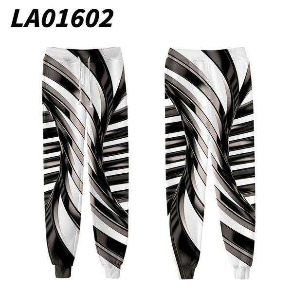 

men's pants men women cargo harajuku elastics waist streetwear 2021 fashion 3d print jogger trousers, Black