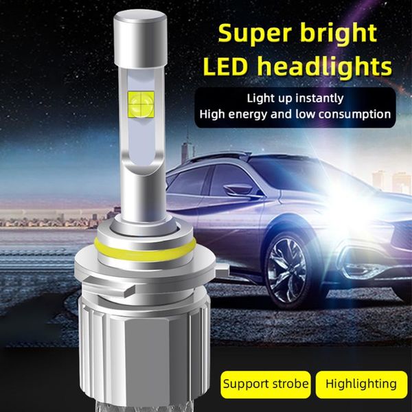 

2pcs h7 led headlight h4 h11 h8 9005 9006 9004 9007 881 h1 h3 car bulbs xhp-50 auto headlamp 9600lm 6000k 12v emergency lights